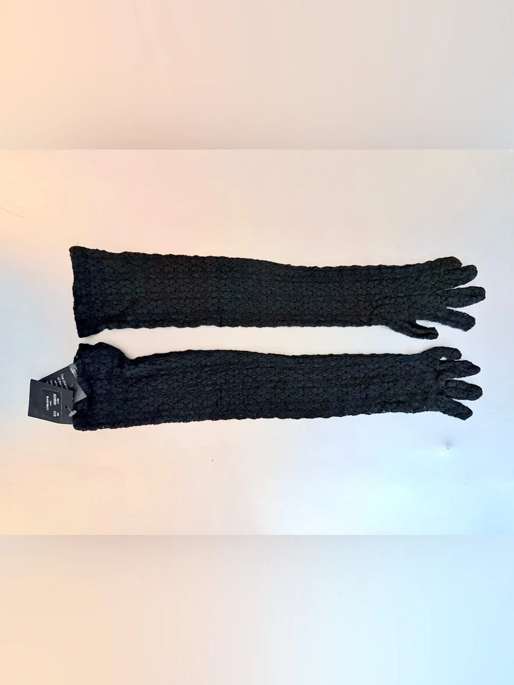 NWT Anna Sui Black Long Lace Opera Gloves